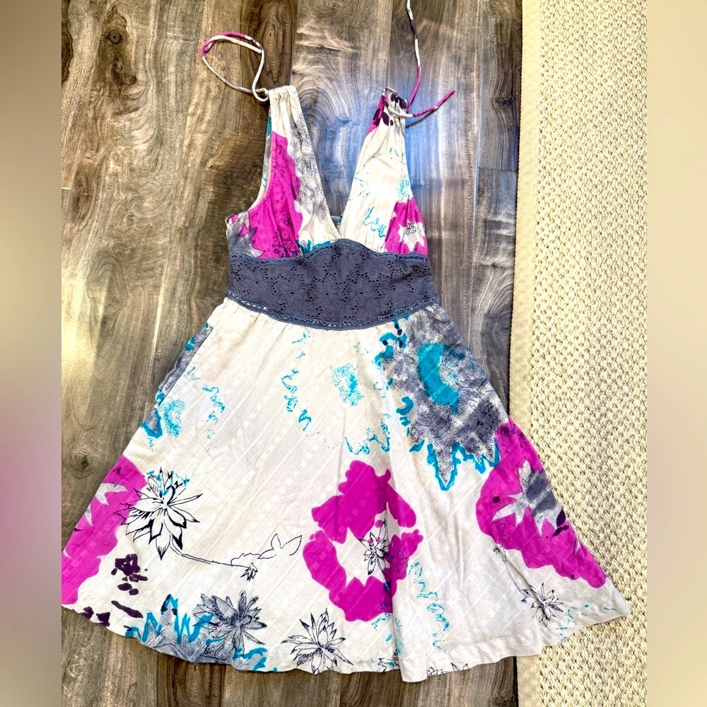 Free People Halter Dress Floral Boho Size 0